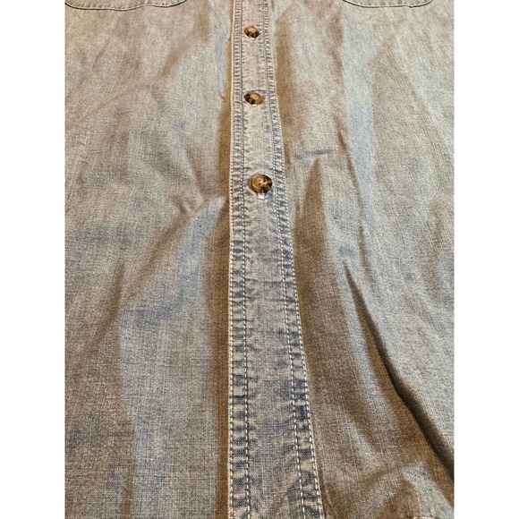 Wrangler Mens Workwear Denium button down short sleeve shirt-2xl - Picture 5 of 11